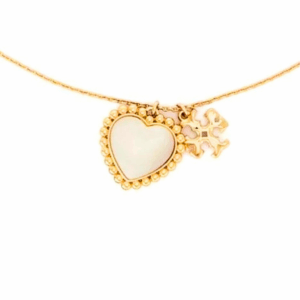 logo shell heart cross charms necklace
