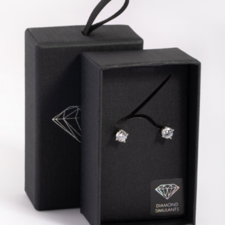 cubic zirconia sparkle stud earrings