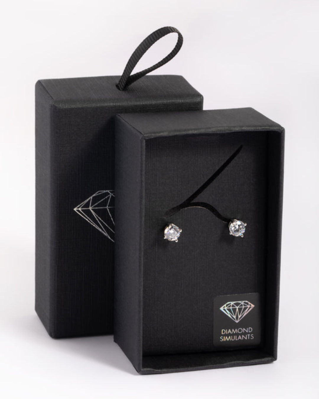 cubic zirconia sparkle stud earrings