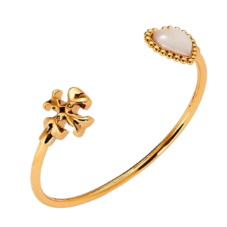 mother of pearl heart cuff bracelet