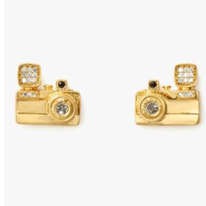 away we go camera stud earring