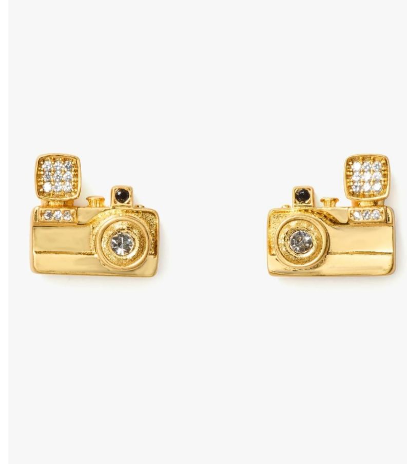 away we go camera stud earring