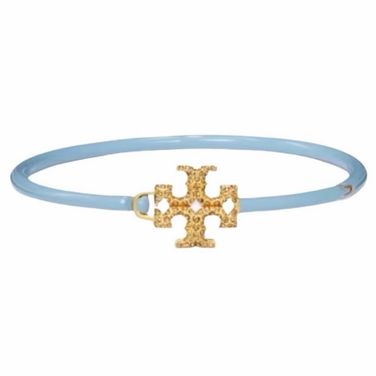 light blue enamel logo bangle