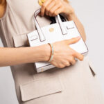 kira enamel print bangle – green vine