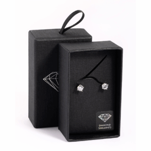 1ct round crystal stud earrings