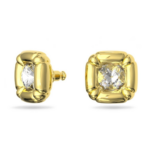 women's dulcis stud earrings cushion cut, gold tone