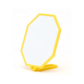 yellow crystal hand mirror