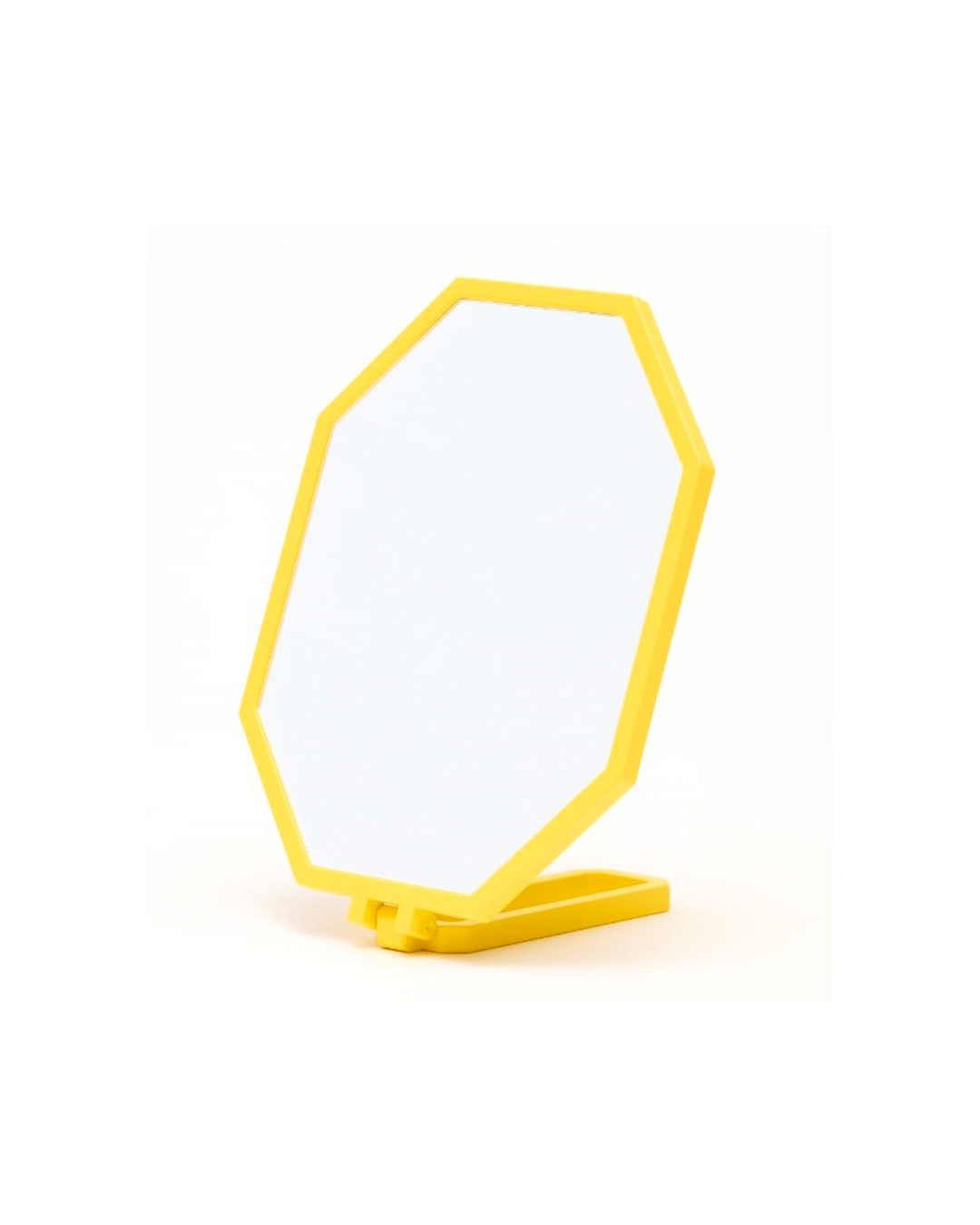 yellow crystal hand mirror
