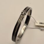two tone crystal hinge bangle