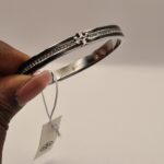 two tone crystal hinge bangle