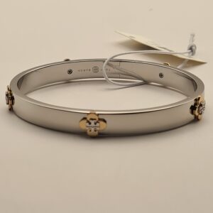 miller stud hinge bangle – two tone finish
