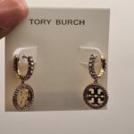 miller pavé drop hoop earrings – pink crystal