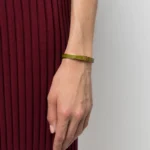 kira enamel bangle – citrine green s s