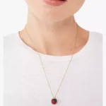 dashing beauty pavé apple pendant necklace
