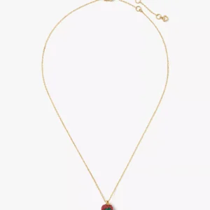 dashing beauty pavé apple pendant necklace