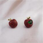 dashing beauty pavé apple studs