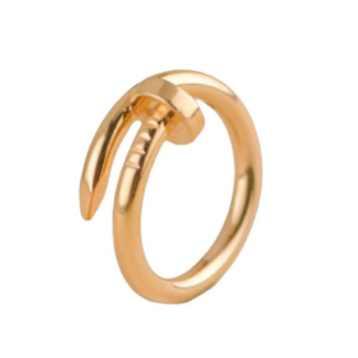 gold nail wrap statement ring size 10