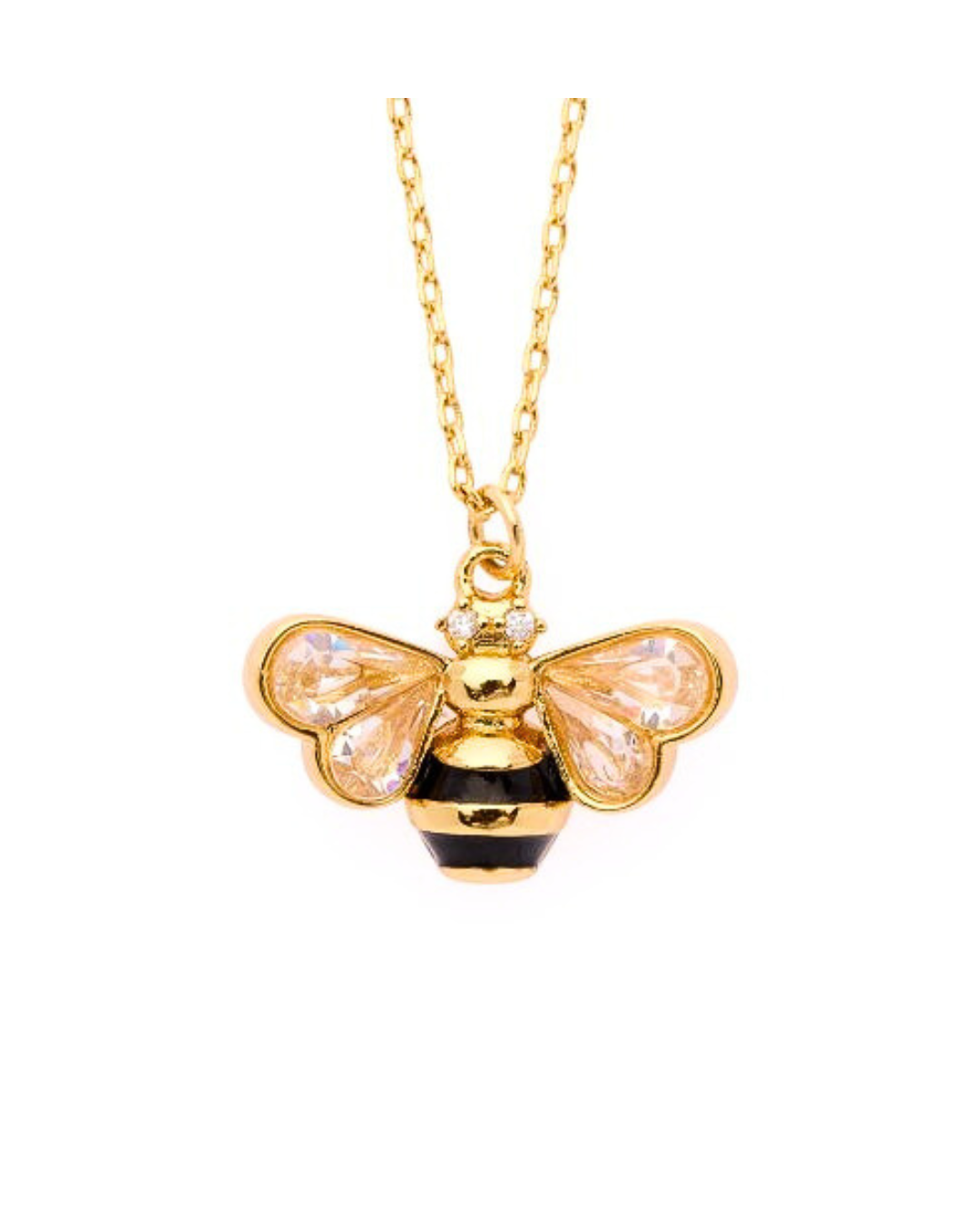 sparkling bee pendant necklace