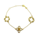 kira clover 18kt gold plated bracelet