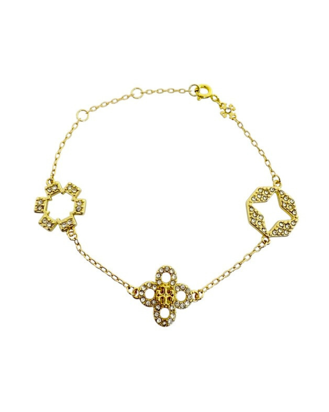 kira clover 18kt gold plated bracelet
