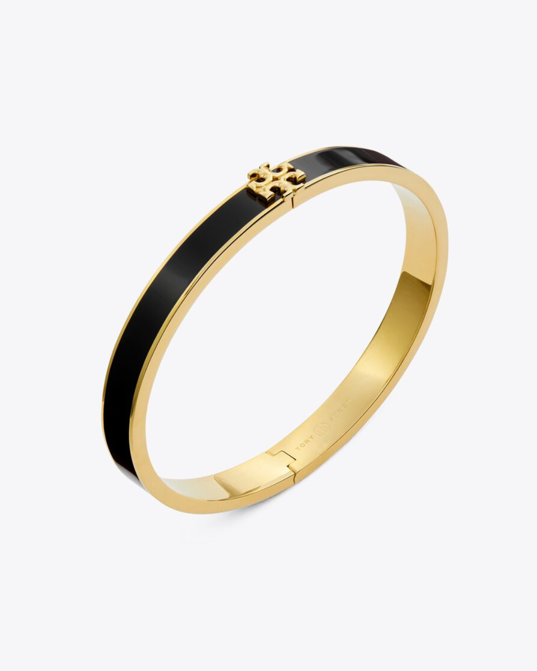 kira enamel bangle –7 black & gold tone