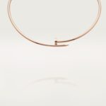 gold tone nail collar necklace