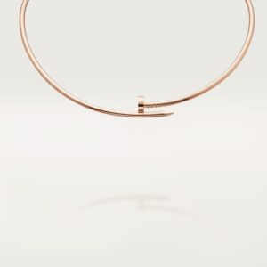 gold tone nail collar necklace
