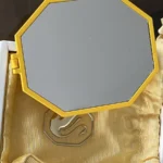 yellow crystal hand mirror