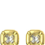 women's dulcis stud earrings cushion cut, gold tone