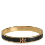 kira enamel bangle –7 black & gold tone