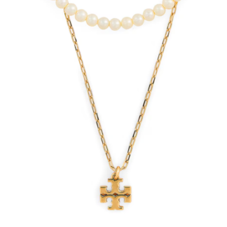 kira layered pearl & gold necklace