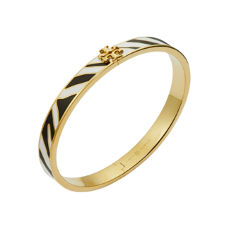 kira chevron stripe enamel hinge bracelet